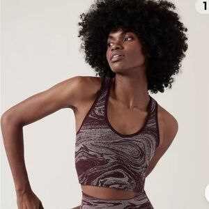 NWT Athleta Aurora Seamless Shine Tank In Spiced Cabernet Size XXS MSRP $69